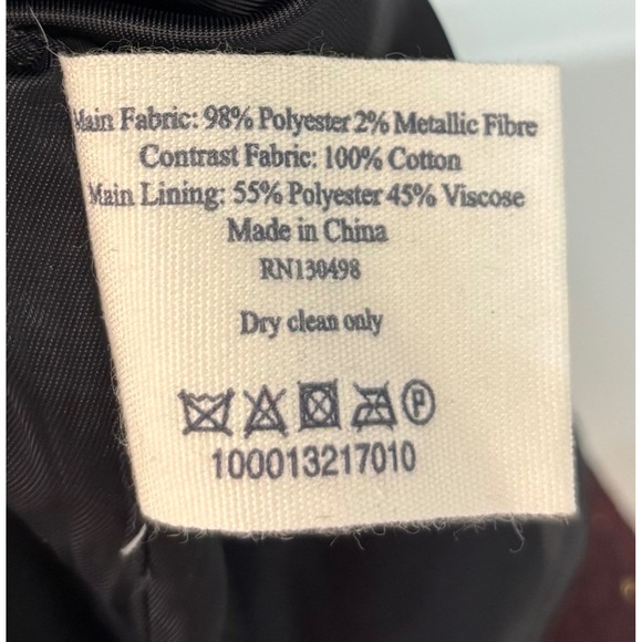 Jack Wills Tockwith Jacquard Shift Dress Damson‎ UK8 US4 Burgundy Gold Party nwt - Picture 7 of 7